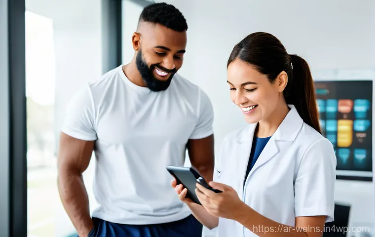 스마트 체중계의 데이터 분석 방법 - **Prompt 2: Vitality and Metrics in Motion** A fit and vibrant person, mid-20s to early 30s, is ...